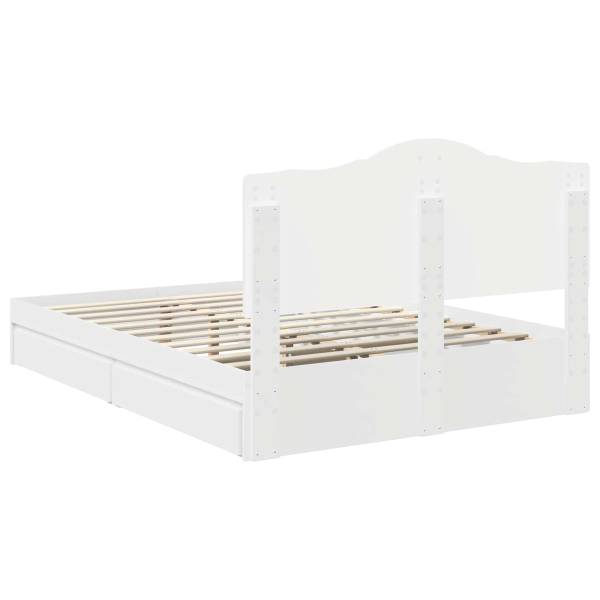 Lit de Rangement Réglable Blanc 160 x 200 cm Bois d’ingénierie - XIOS
