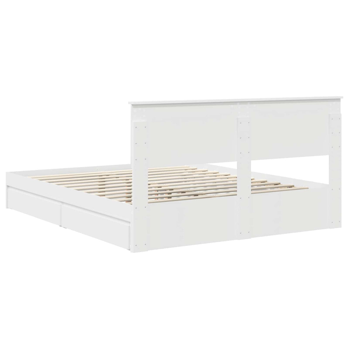 Lit de Rangement Réglable Blanc 160 x 200 cm Bois d’ingénierie - XIOS