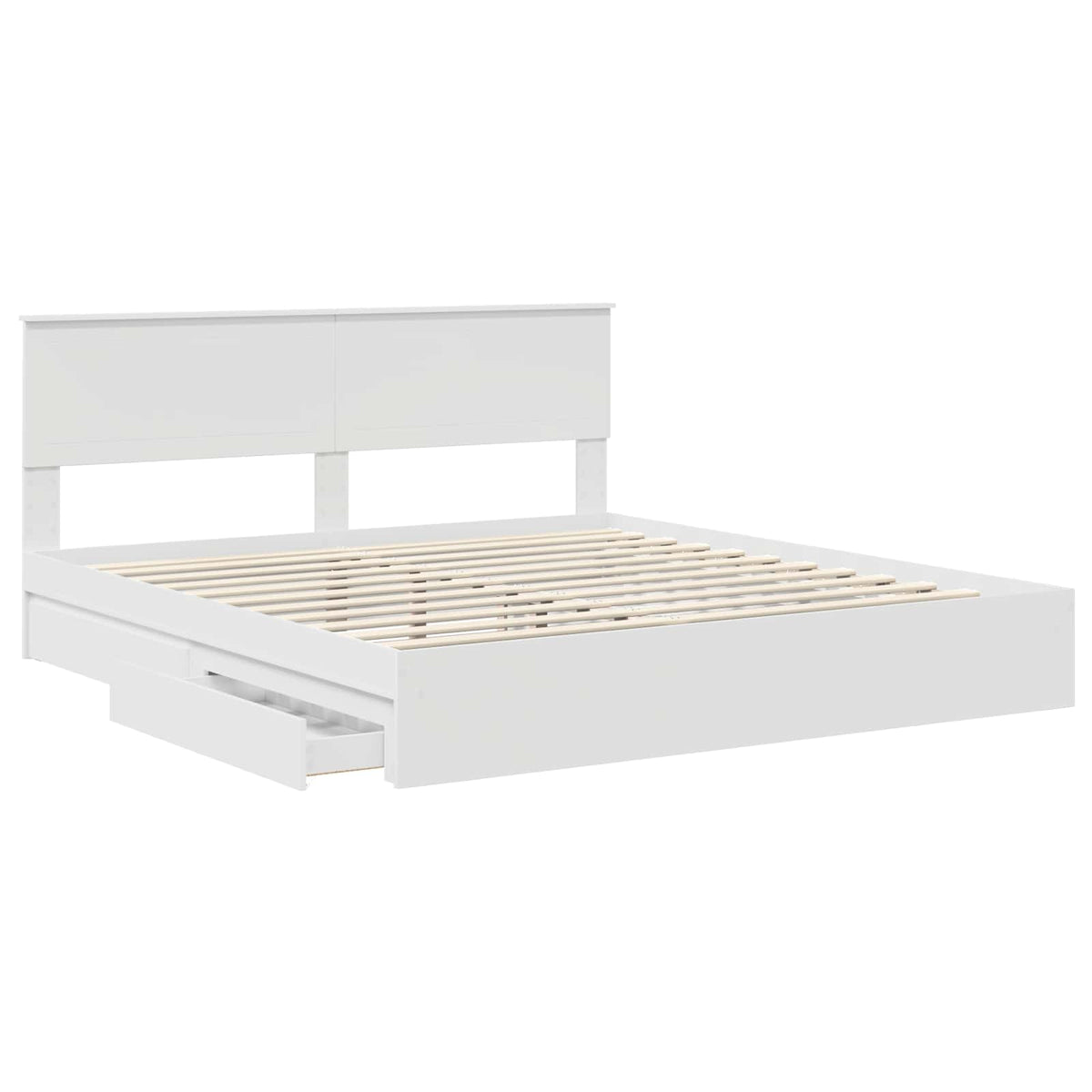 Lit de Rangement Réglable Blanc 180 x 200 cm Bois d’ingénierie - XIOS