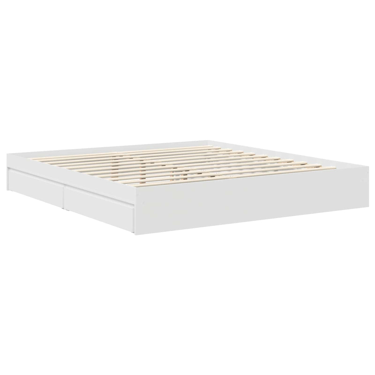 Lit de Rangement Réglable Blanc 180 x 200 cm Bois d’ingénierie - XIOS