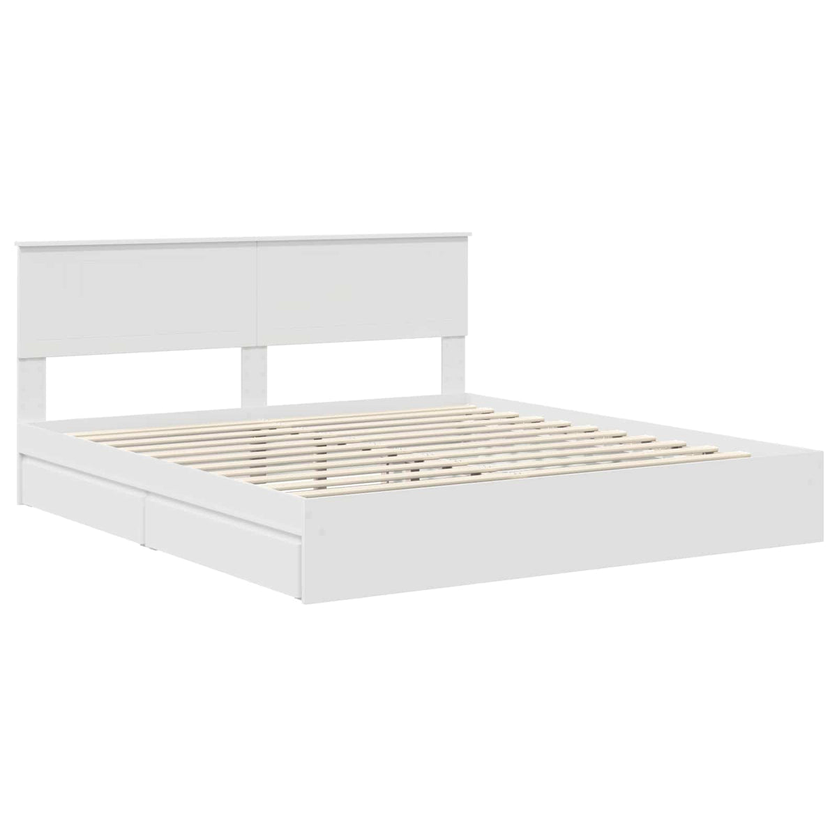 Lit de Rangement Réglable Blanc 180 x 200 cm Bois d’ingénierie - XIOS