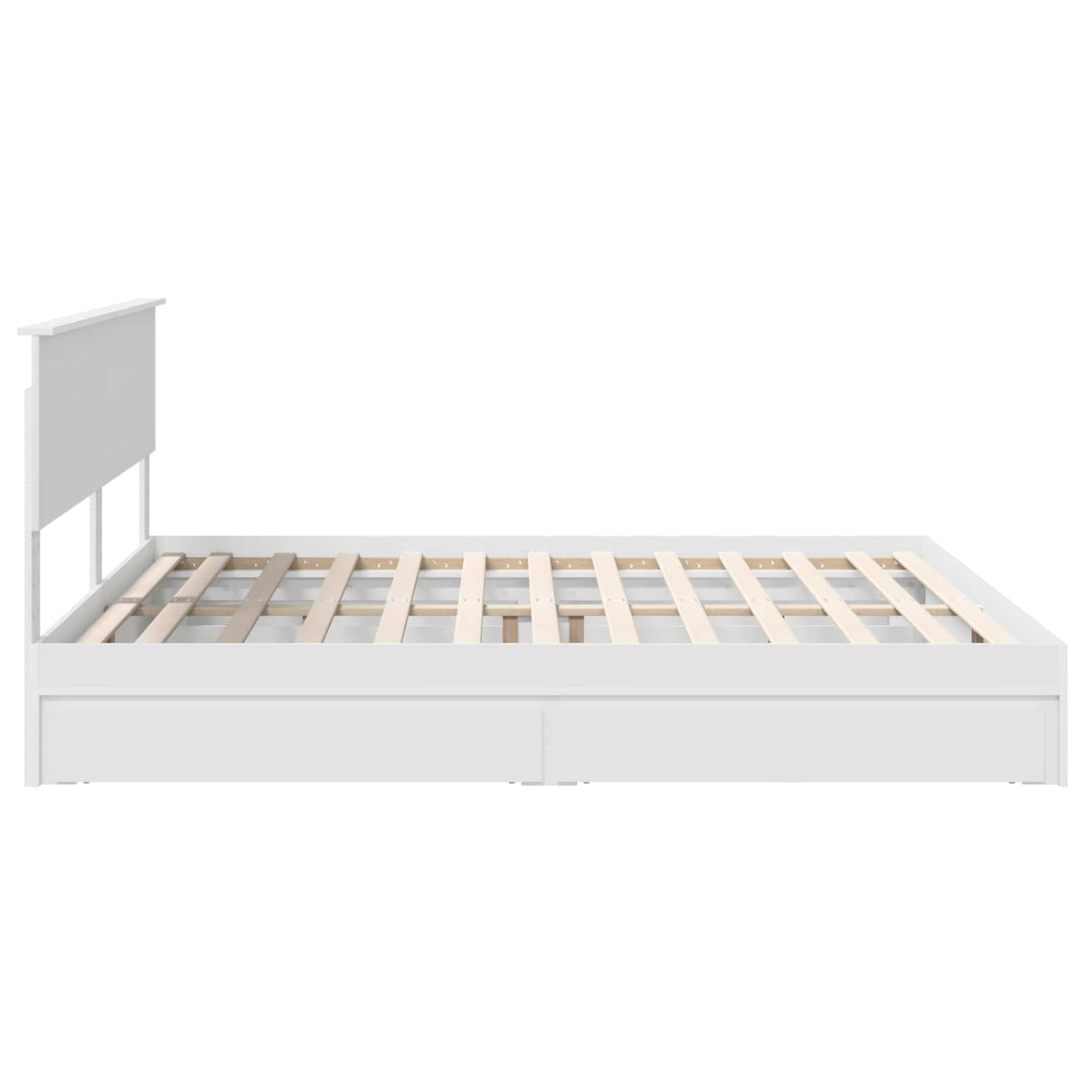 Lit de Rangement Réglable Blanc 180 x 200 cm Bois d’ingénierie - XIOS