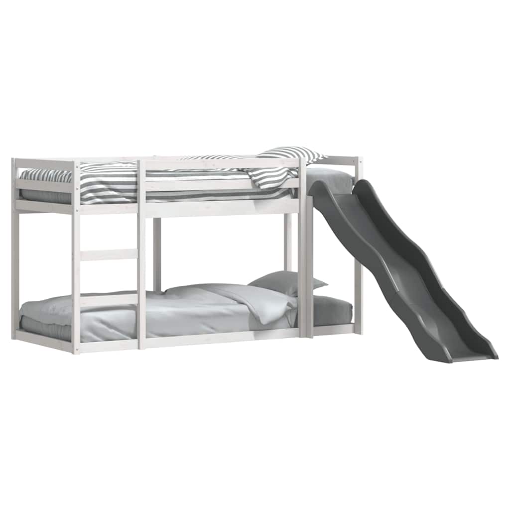 Lit superposé avec toboggan et échelle sans matelas 90x200 cm - XIOS
