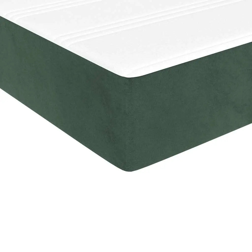 Matelas à ressorts ensachés mi-ferme Vert foncé 140x200x20 cm