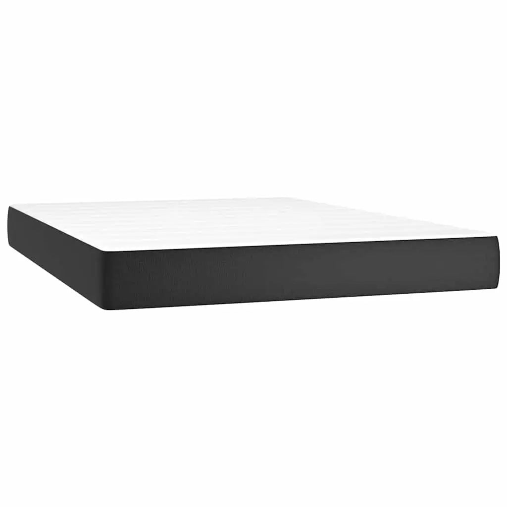 Matelas de lit à ressorts ensachés fermeté moyenne 137x190x20 cm similicuir - XIOS