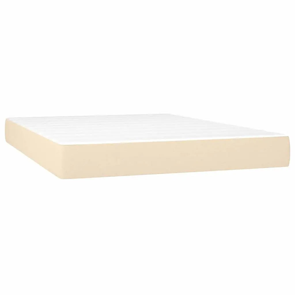 Matelas de lit à ressorts ensachés fermeté moyenne Crème 140x190x20 cm Tissu - XIOS