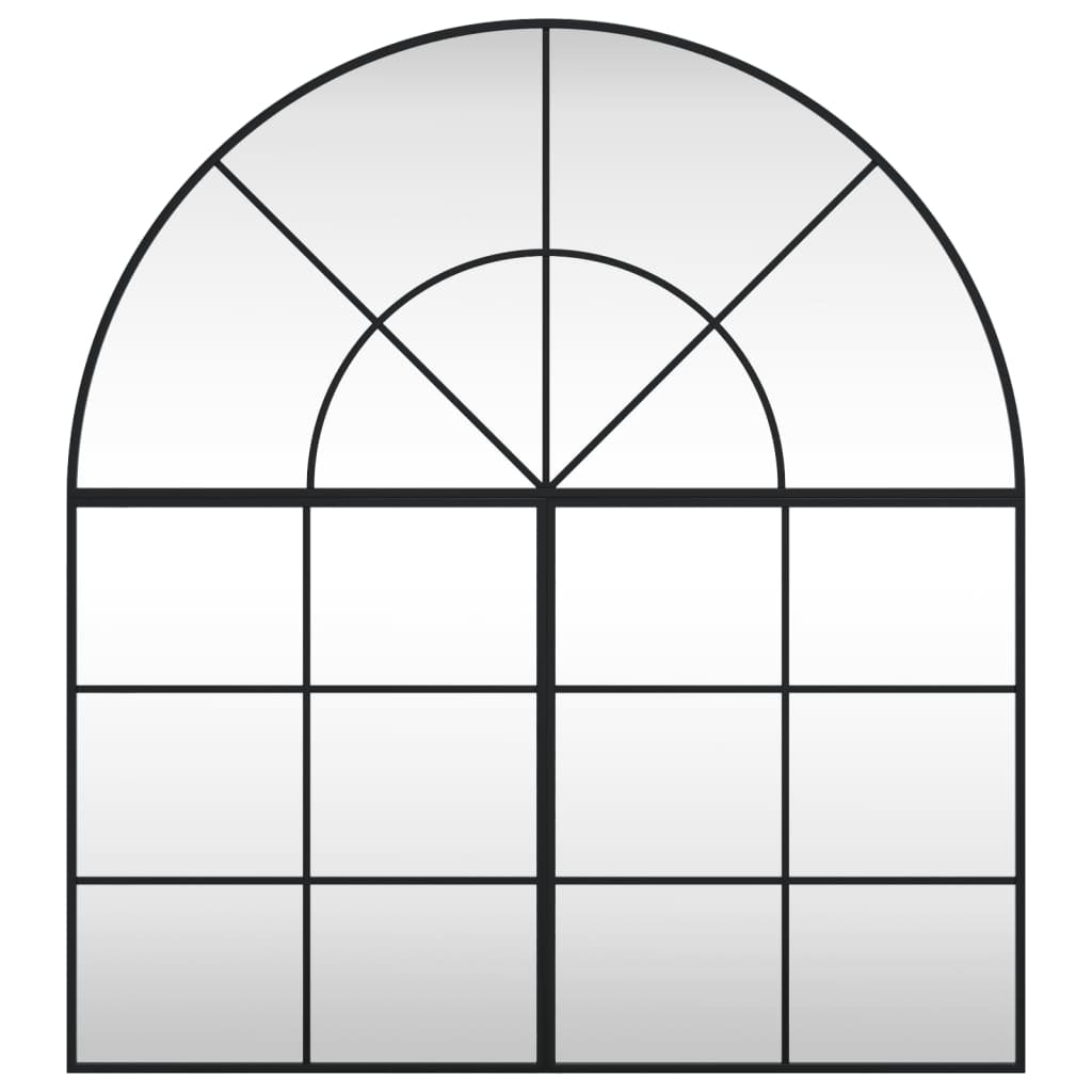 Miroir mural noir 100x110 cm arche fer - XIOS