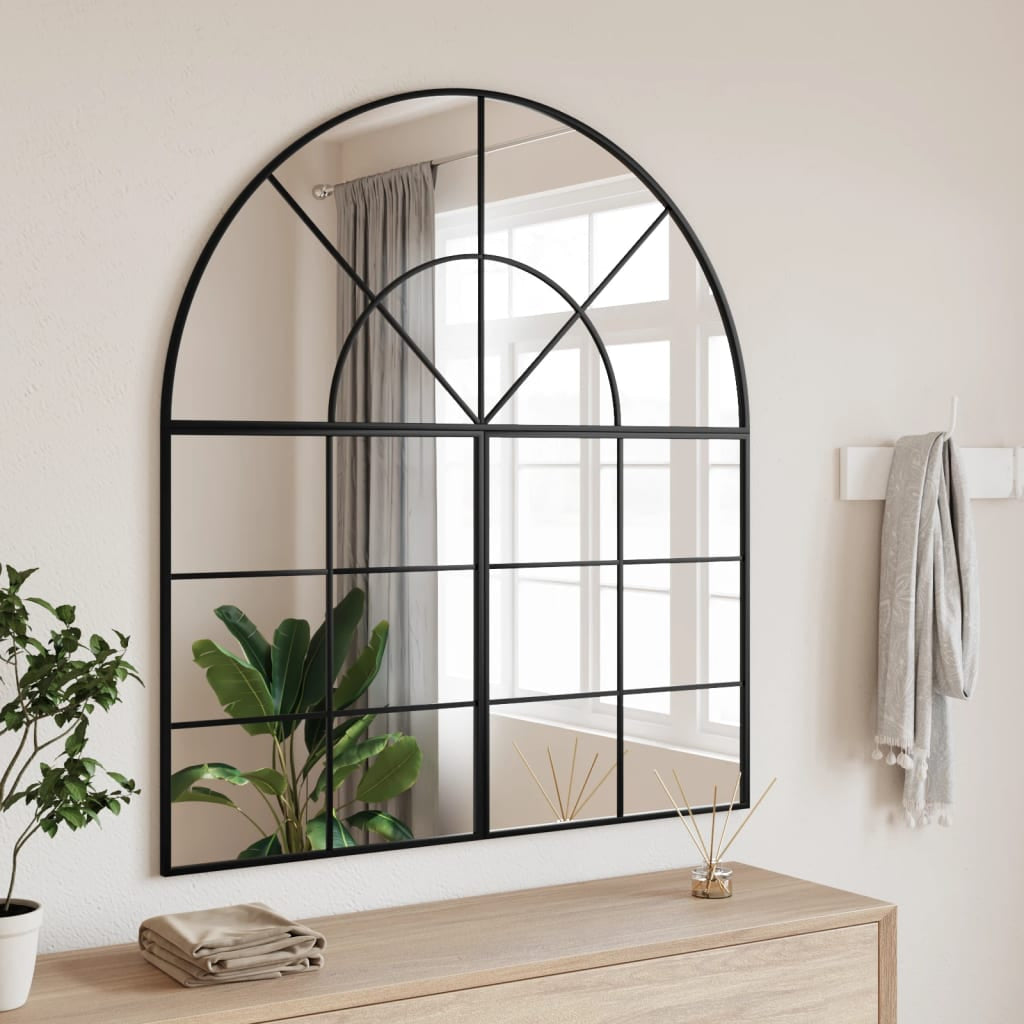 Miroir mural noir 100x110 cm arche fer - XIOS