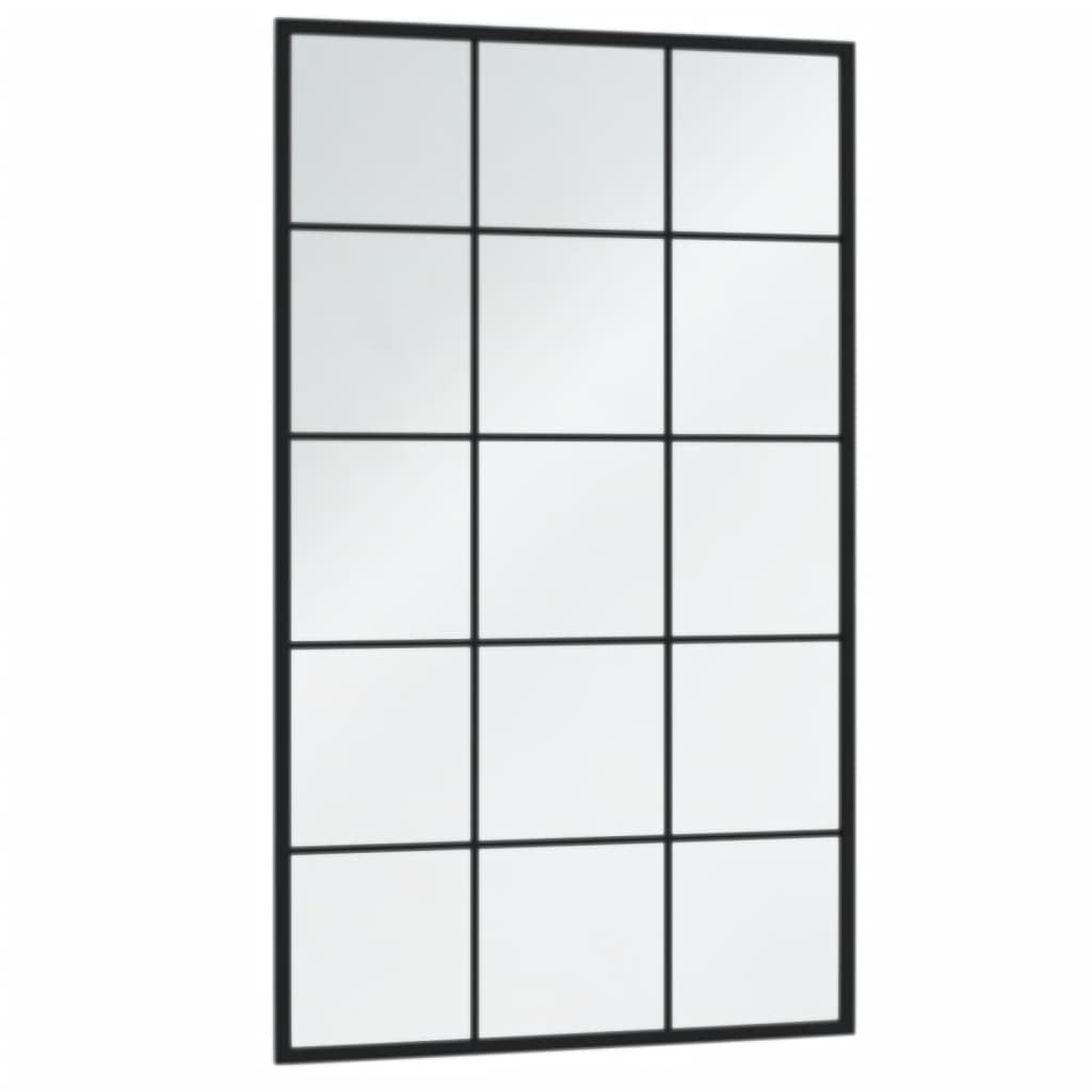 Miroirs muraux 3 pcs noir 100x60 cm métal - XIOS