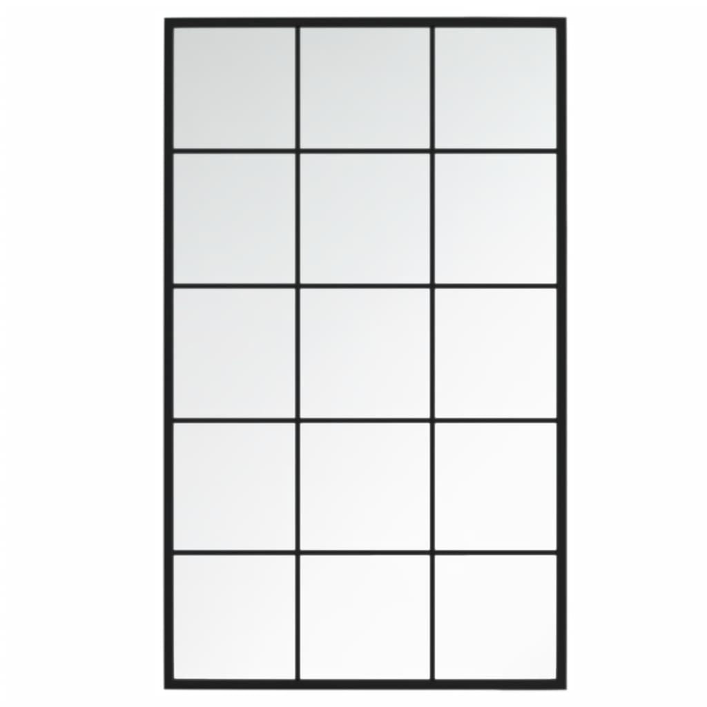 Miroirs muraux 3 pcs noir 100x60 cm métal - XIOS