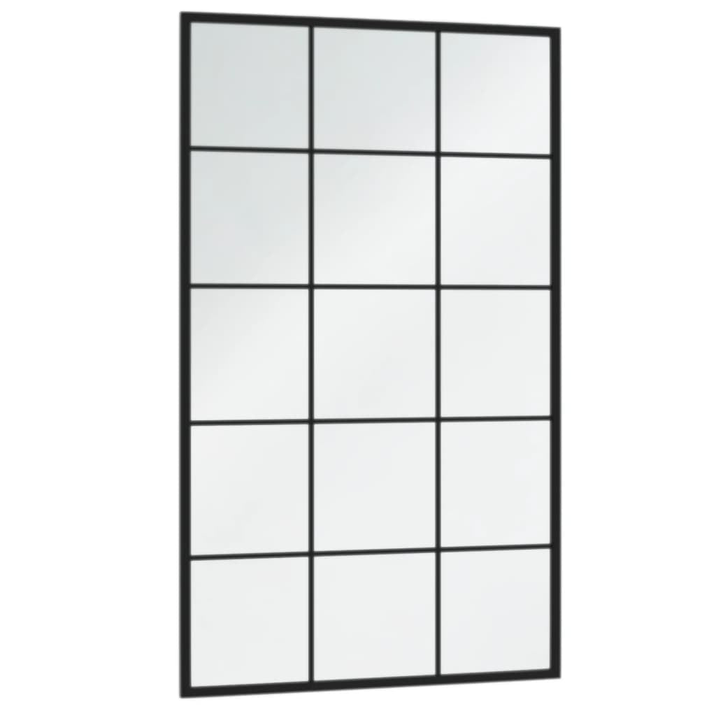 Miroirs muraux 4 pcs noir 100x60 cm métal - XIOS