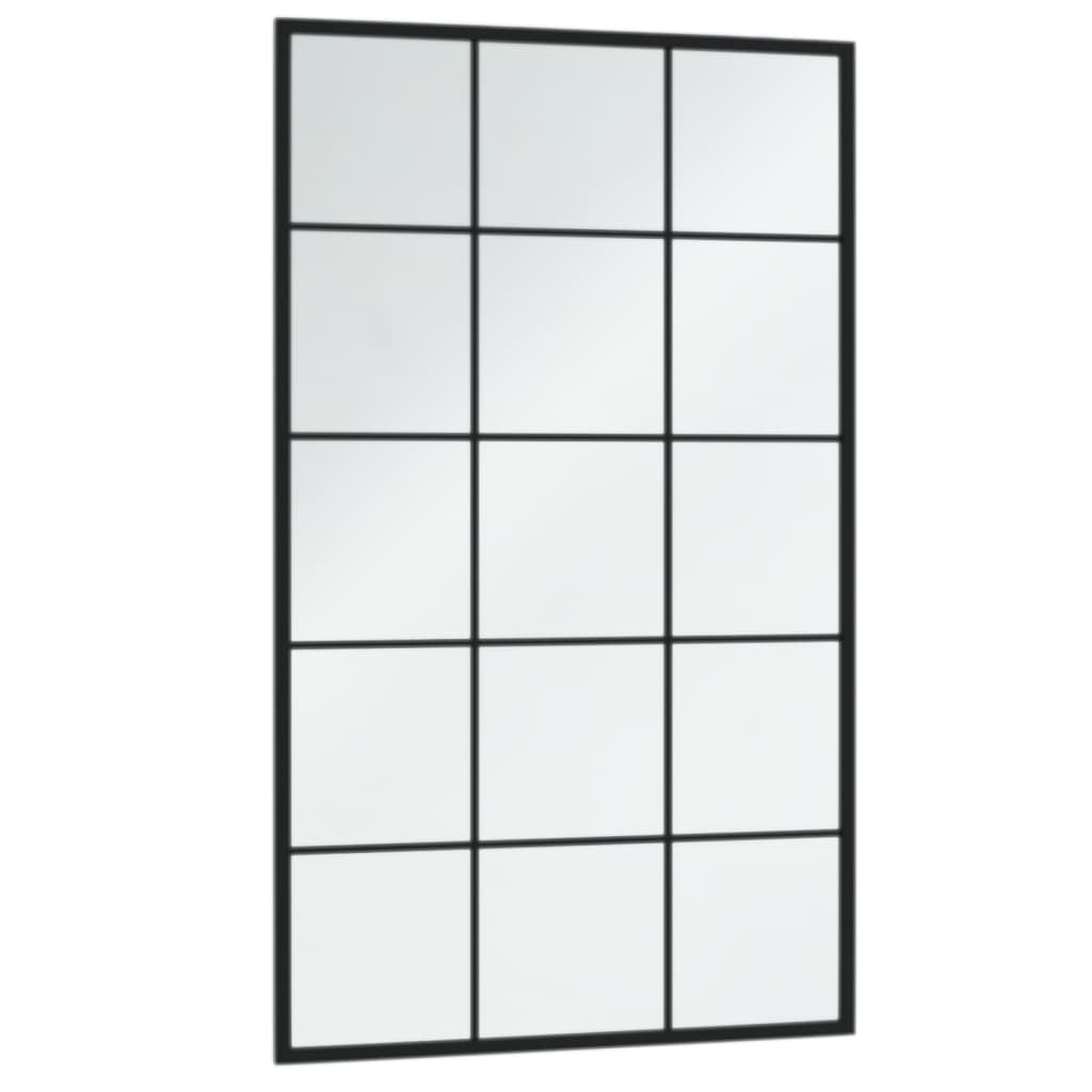 Miroirs muraux 6 pcs noir 100x60 cm métal - XIOS