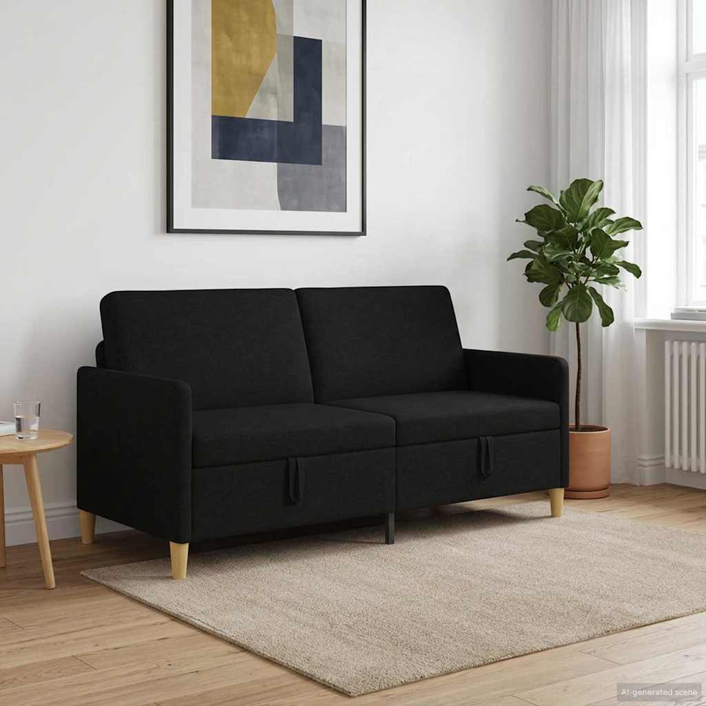 Sofa avec rangement Noir 172 x 78 x 87 cm Polyester - XIOS