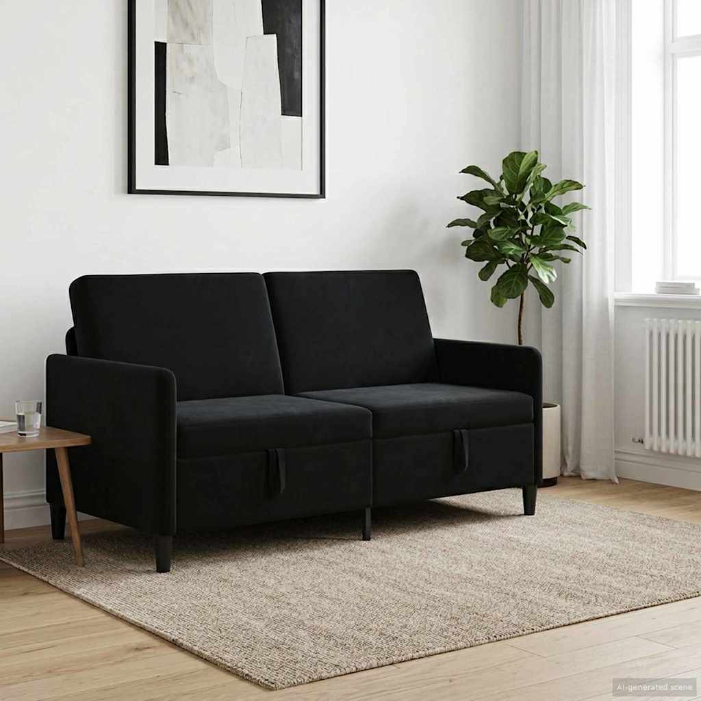 Sofa avec rangement Noir 172 x 78 x 87 cm Polyester - XIOS