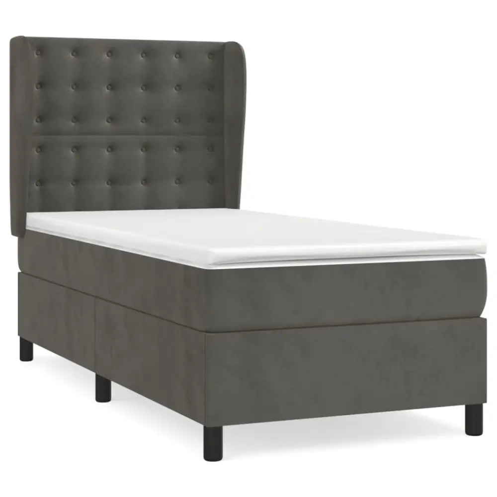 Sommier à lattes de lit avec matelas Gris foncé 100x200 cm - XIOS