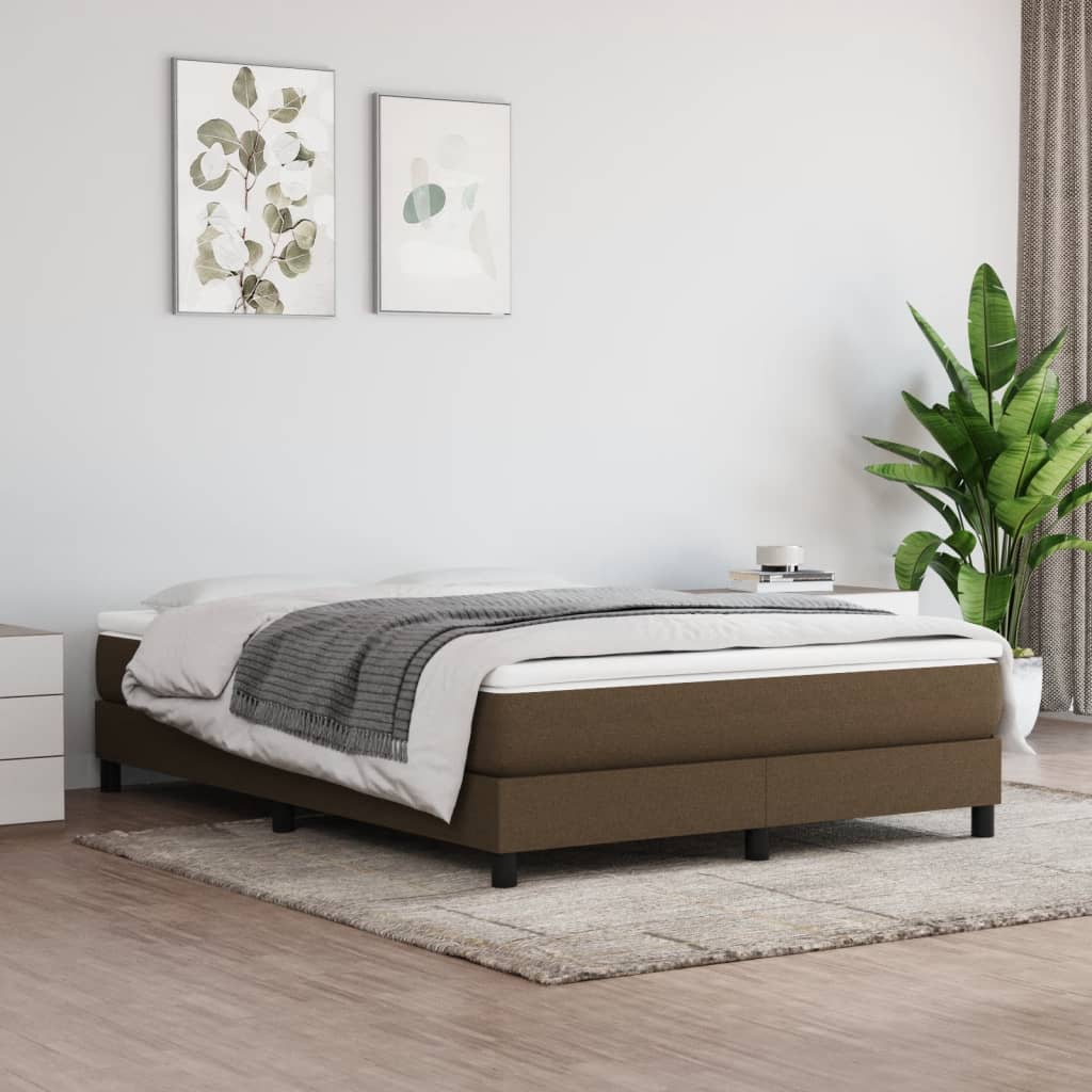 Sommier à lattes de lit avec matelas Marron foncé 140x190 cm - XIOS