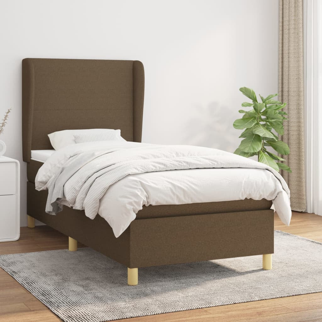 Sommier à lattes de lit avec matelas Marron foncé 90x190 cm - XIOS