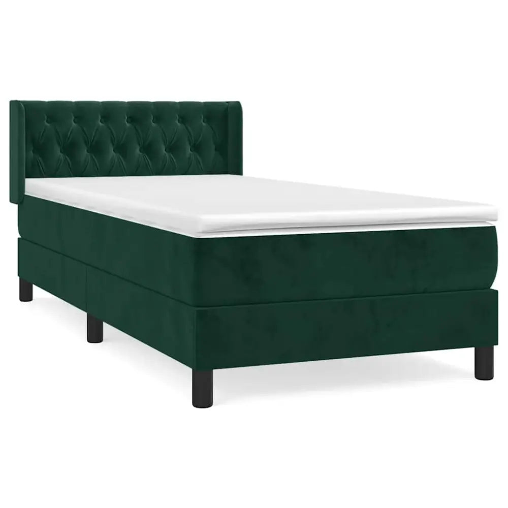 Sommier à lattes de lit avec matelas Vert foncé 100x200 cm - XIOS