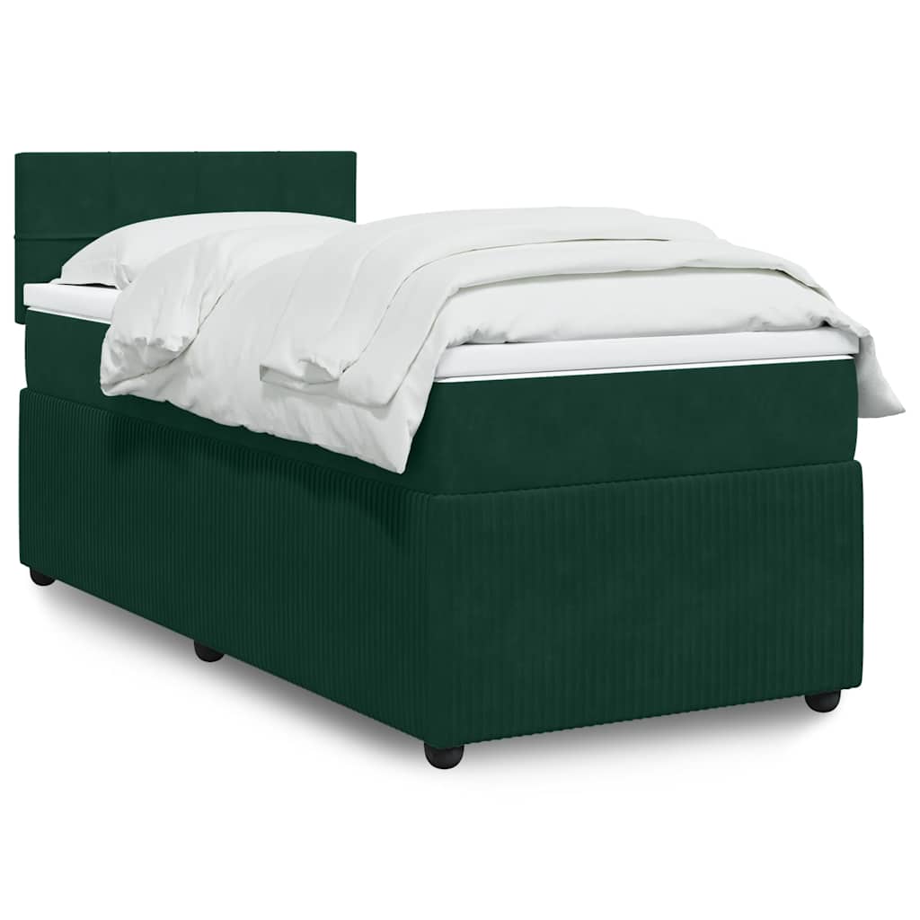 Sommier à lattes de lit et matelas Vert foncé 80x200 cm Velours - XIOS