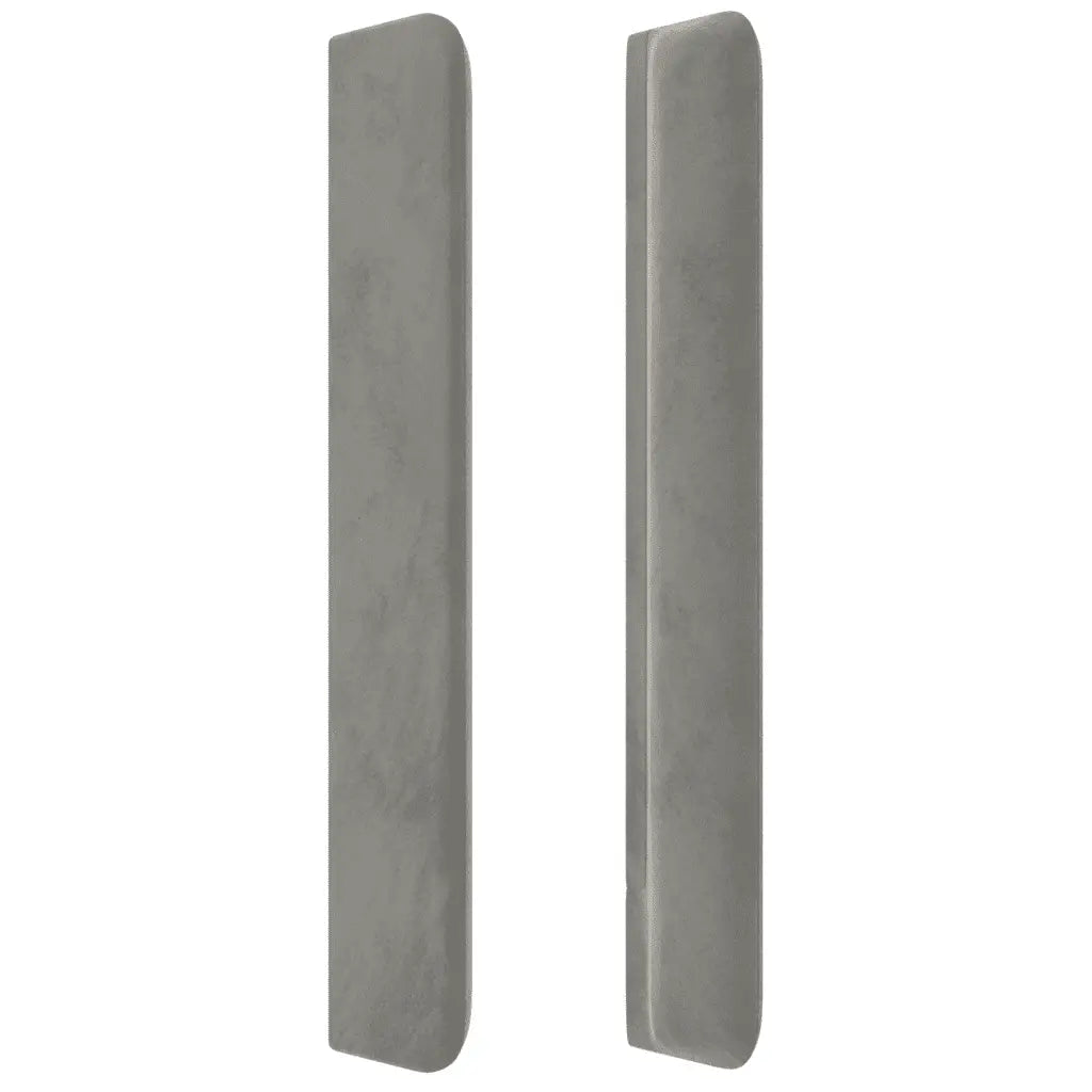Sommier à lattes de lit et matelas Gris clair 140x190cm Velours - XIOS