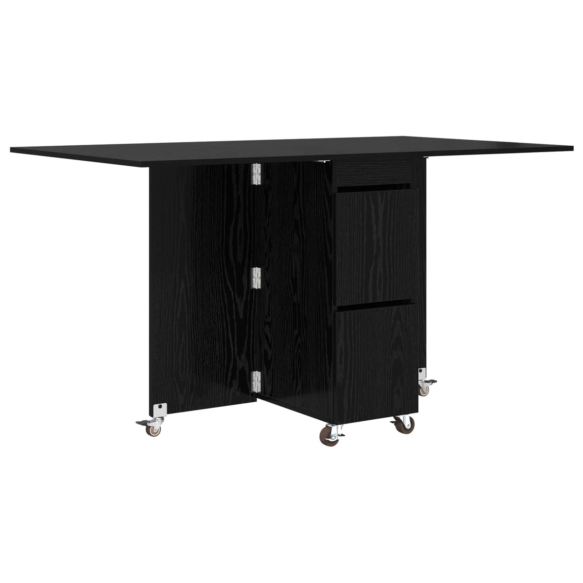 Table à dîner 140 x 80 x 77 cm Bois d'ingénierie Chêne noir - XIOS