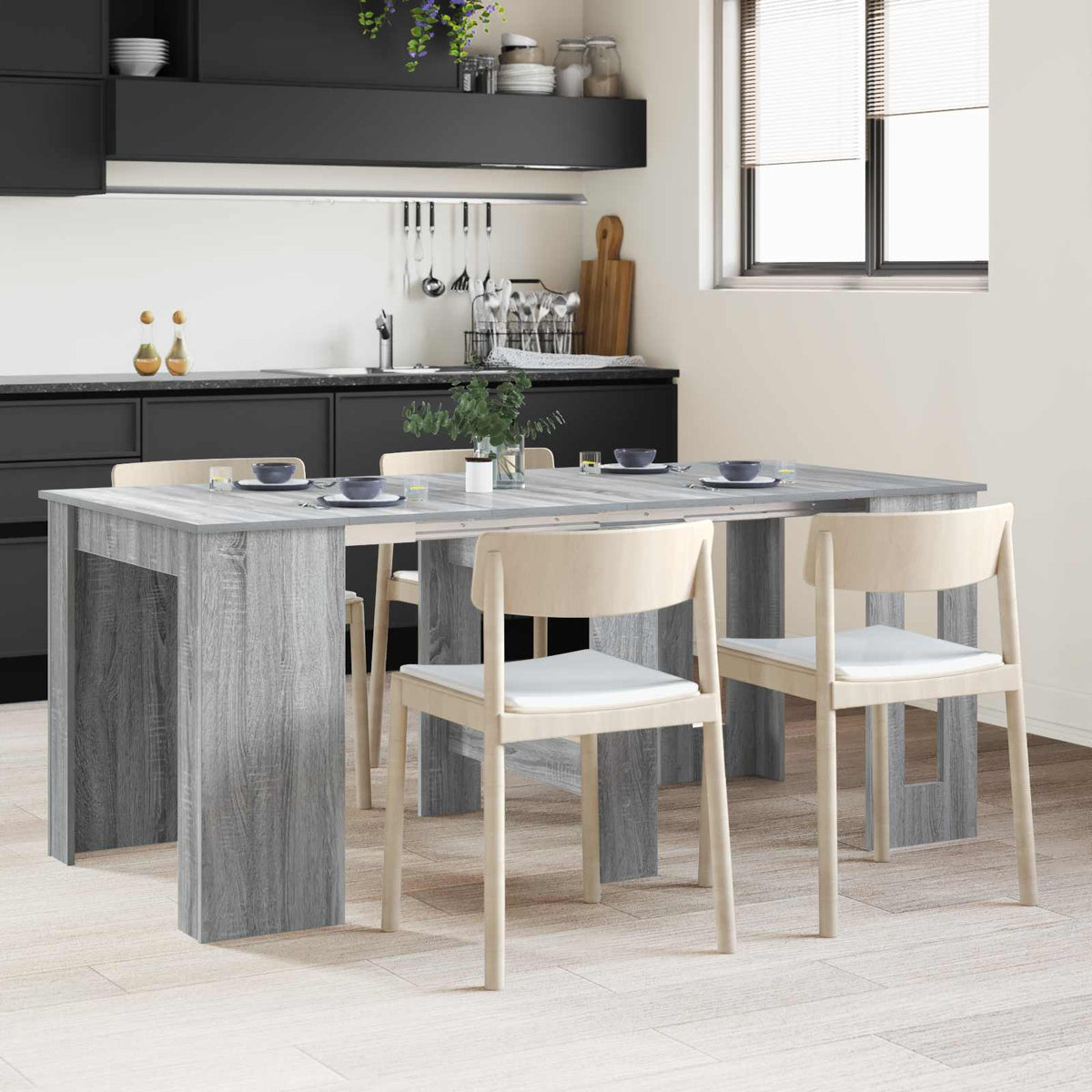 Table à dîner 180 x 85 x 75 cm Bois d'ingénierie Sonoma gris - XIOS