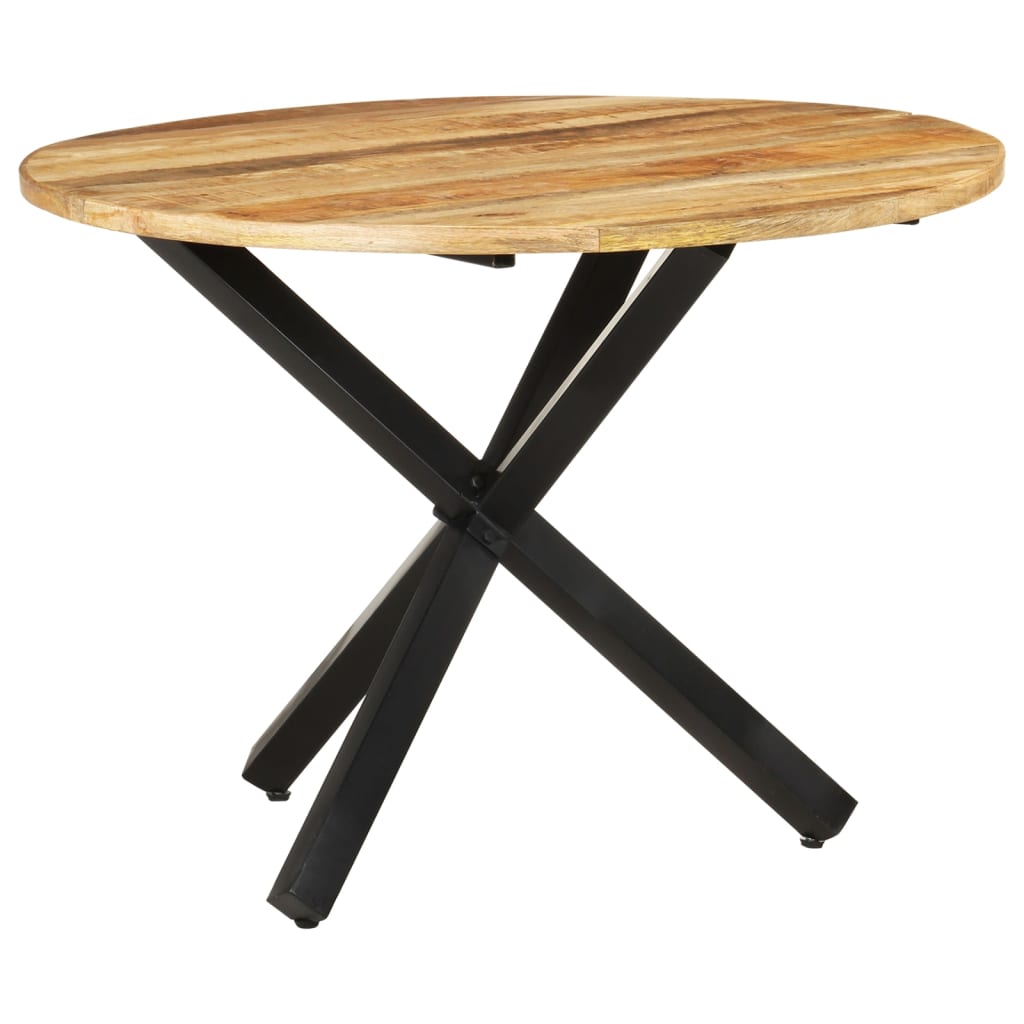 Table à dîner ronde 100x100x75 cm Bois de manguier brut - XIOS