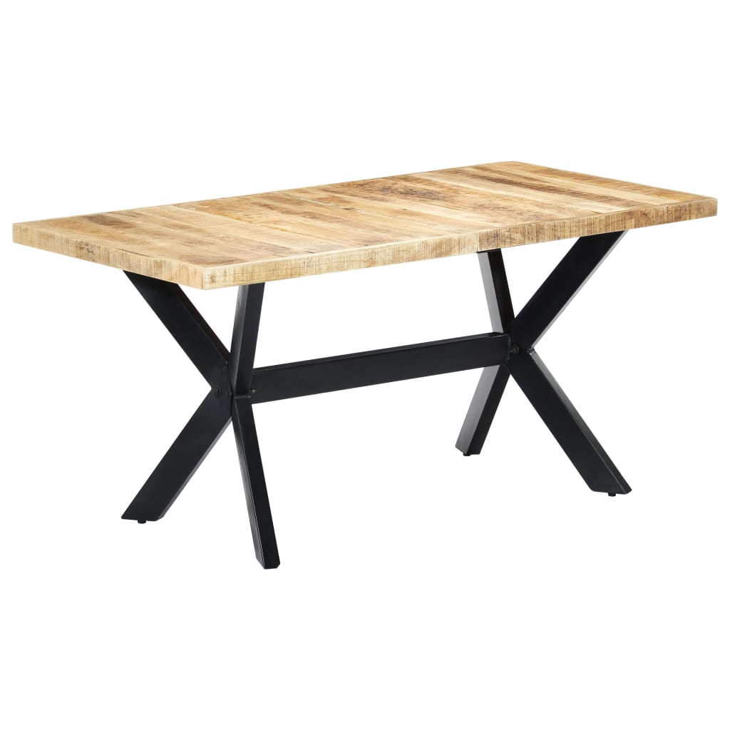 Table à manger 160x80x75 cm Bois de manguier massif brut - XIOS