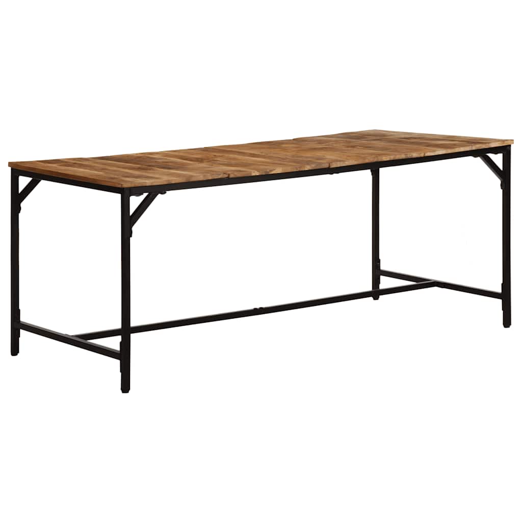 Table à manger 180x90x75 cm bois de manguier massif brut - XIOS