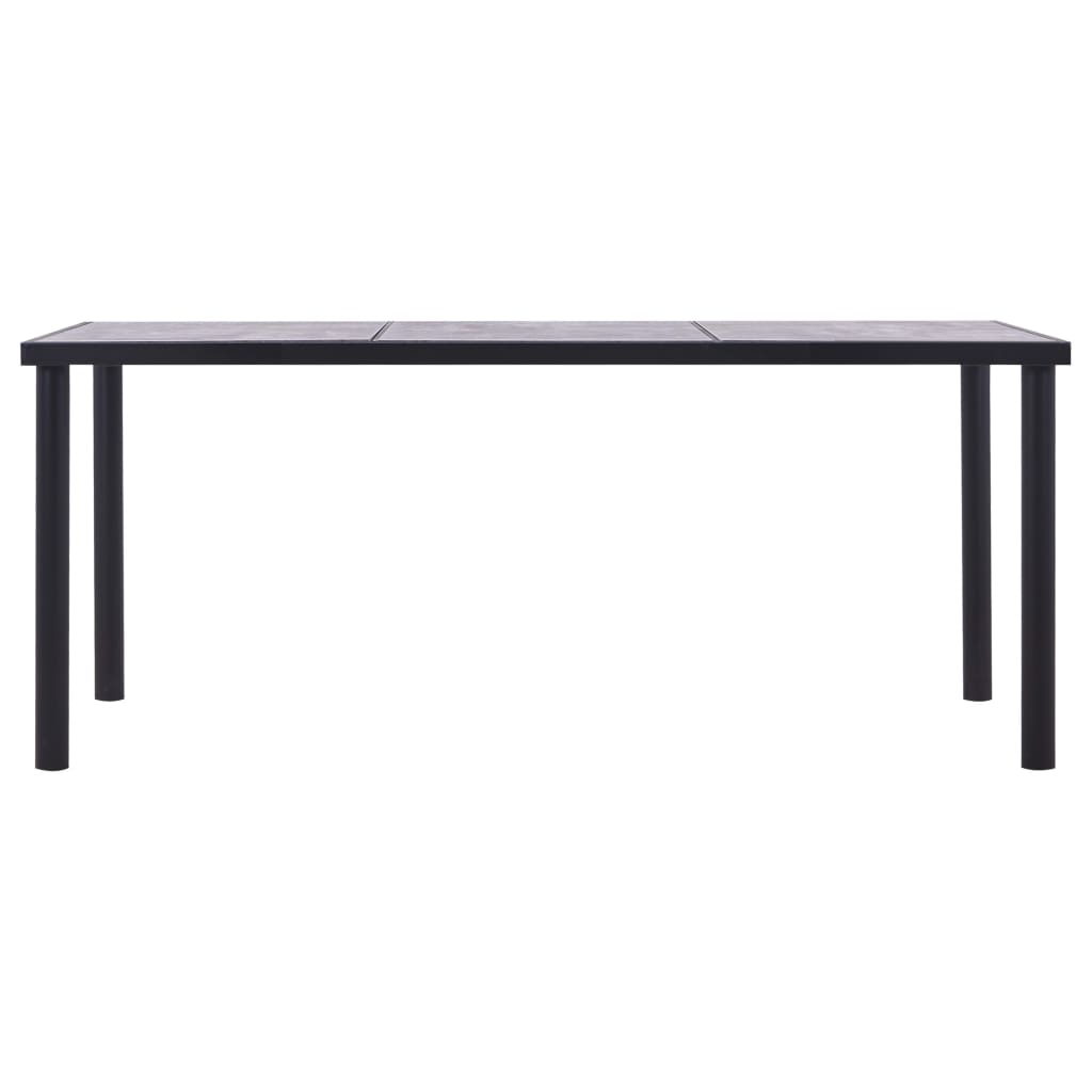 Table à manger Noir et gris béton 180x90x75 cm MDF - XIOS