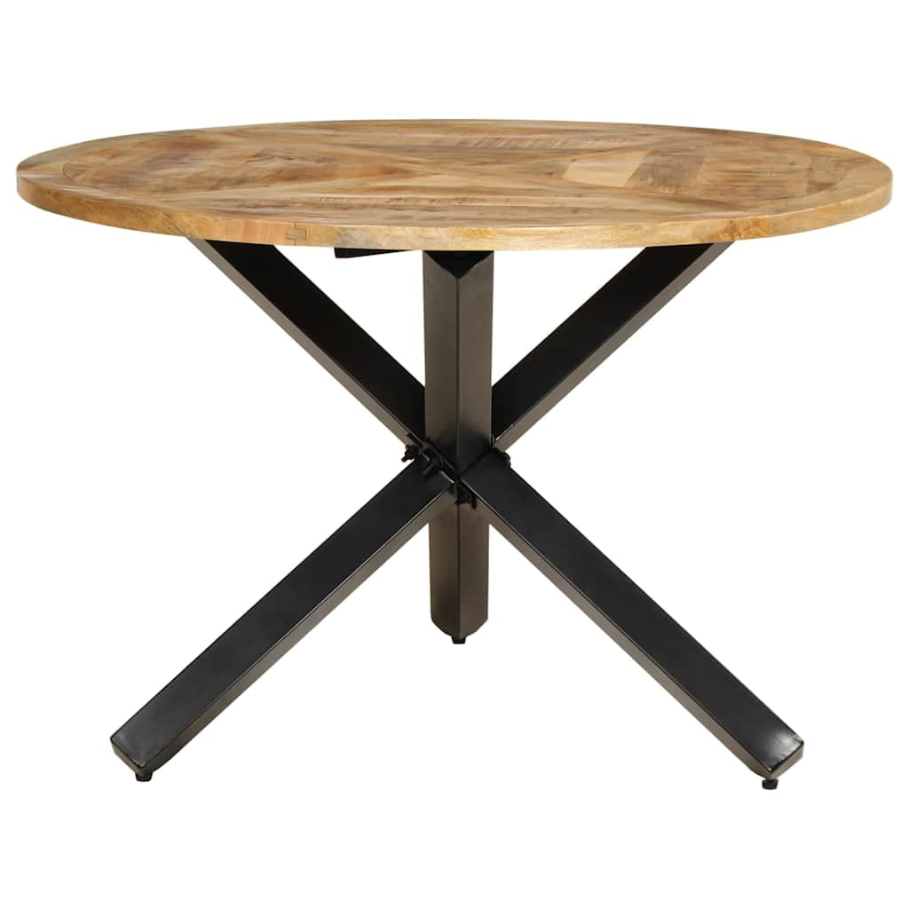 Table à manger Ø110x75 cm bois massif de manguier brut - XIOS