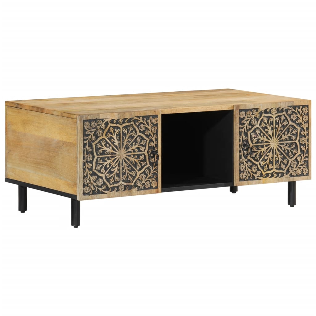 Table basse 100x54x40 cm bois de manguier massif - XIOS