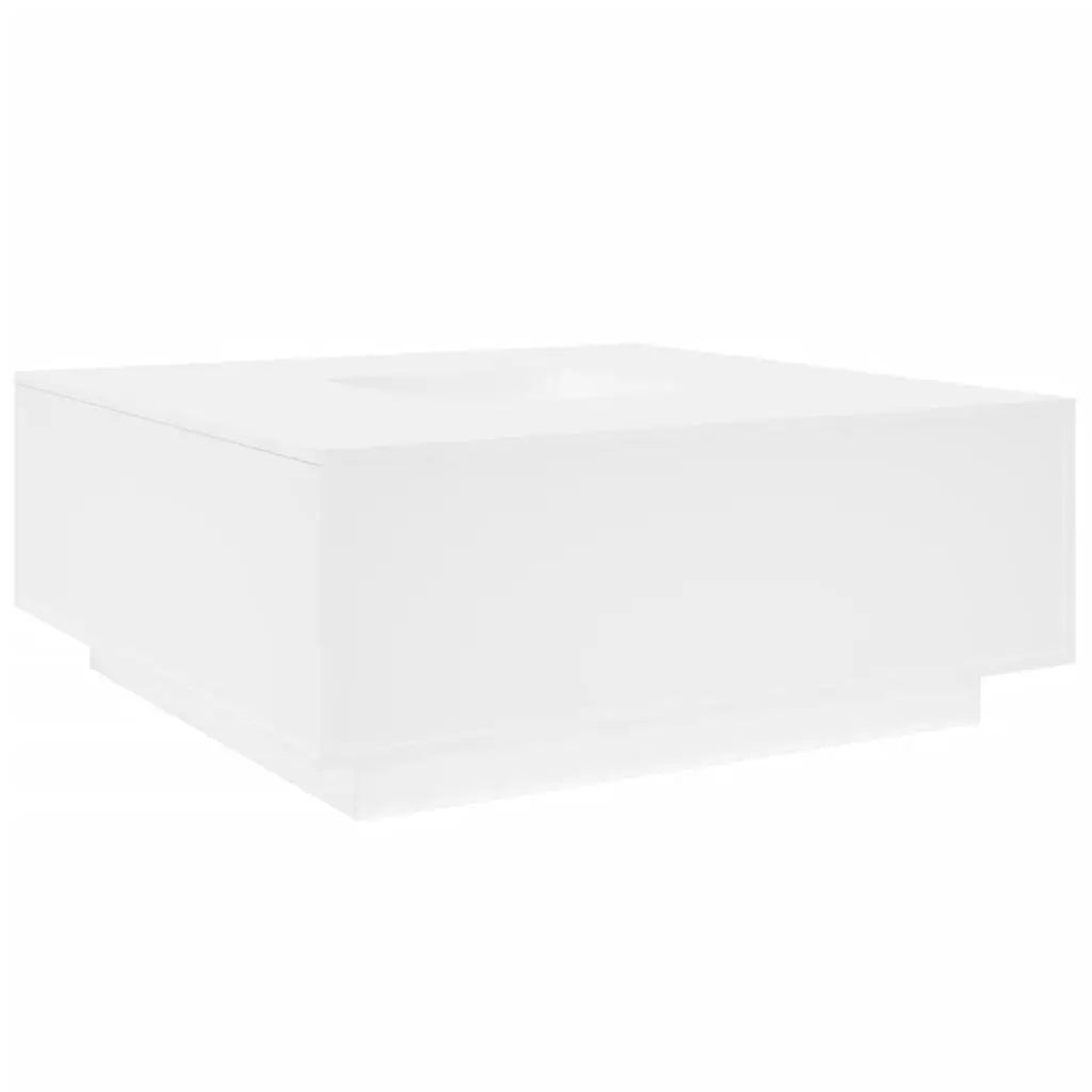 Table basse blanc 100x100x40 cm bois d’ingénierie - XIOS