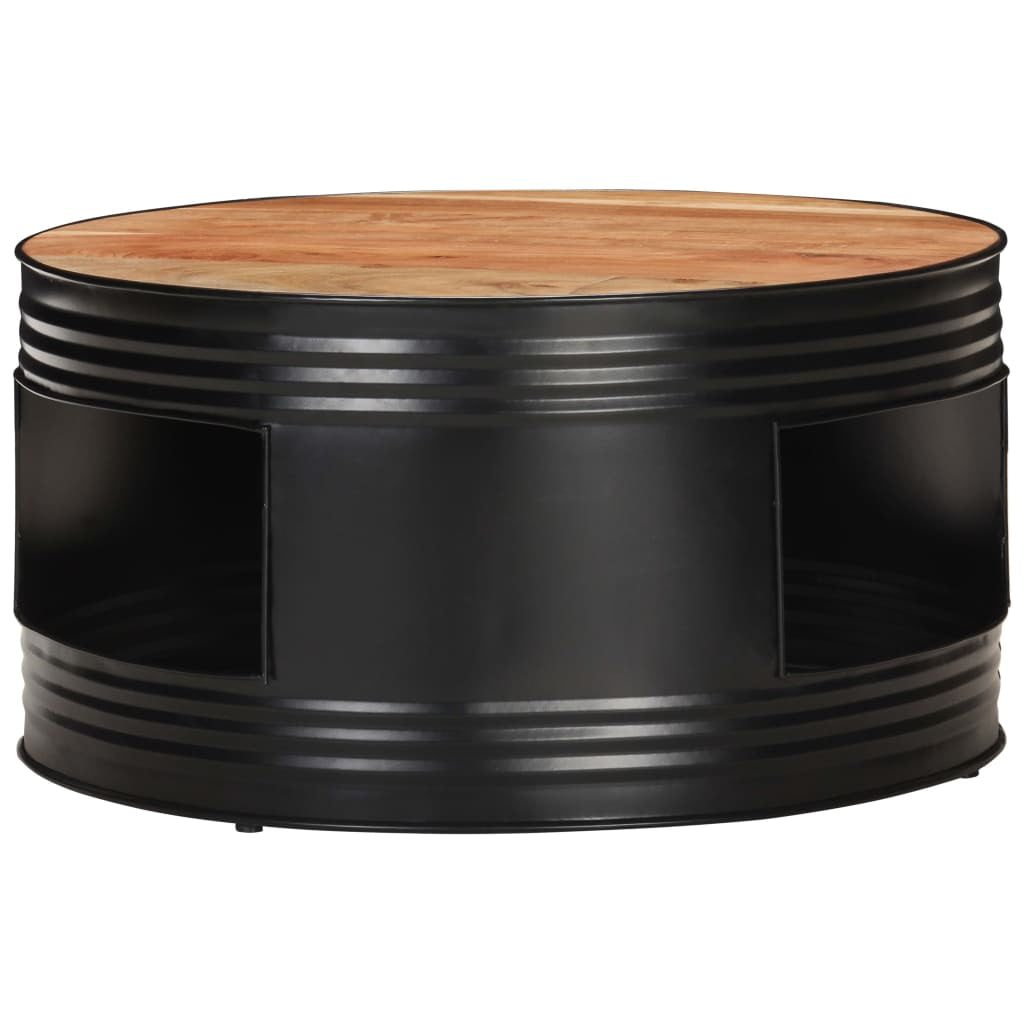 Table basse Noir 68x68x36 cm Bois d’acacia massif - XIOS