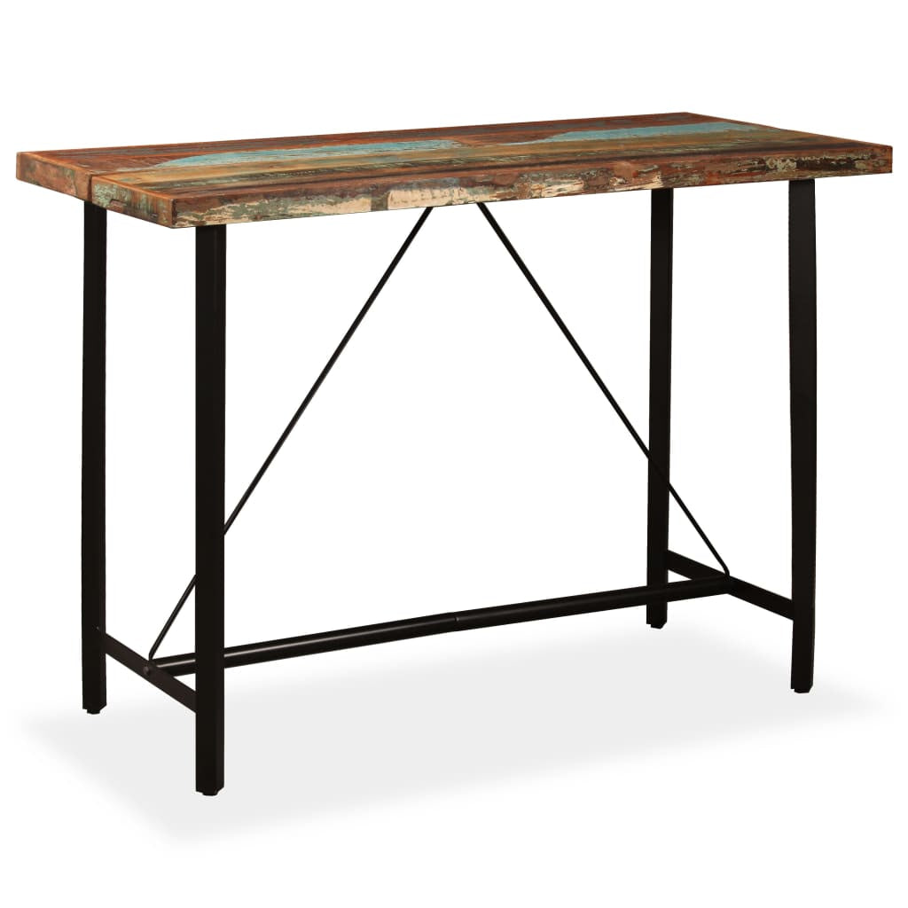 Table de bar Bois massif de récupération 150 x 70 x 107 cm - XIOS