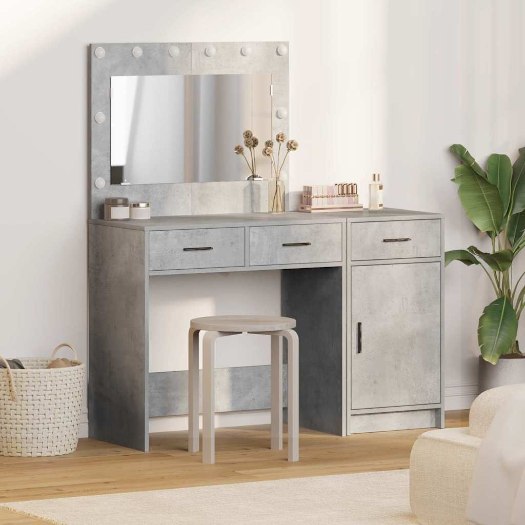 Table de Toilette 2 pc Gris 40 x 41 x 75 cm Bois d'ingénierie - XIOS