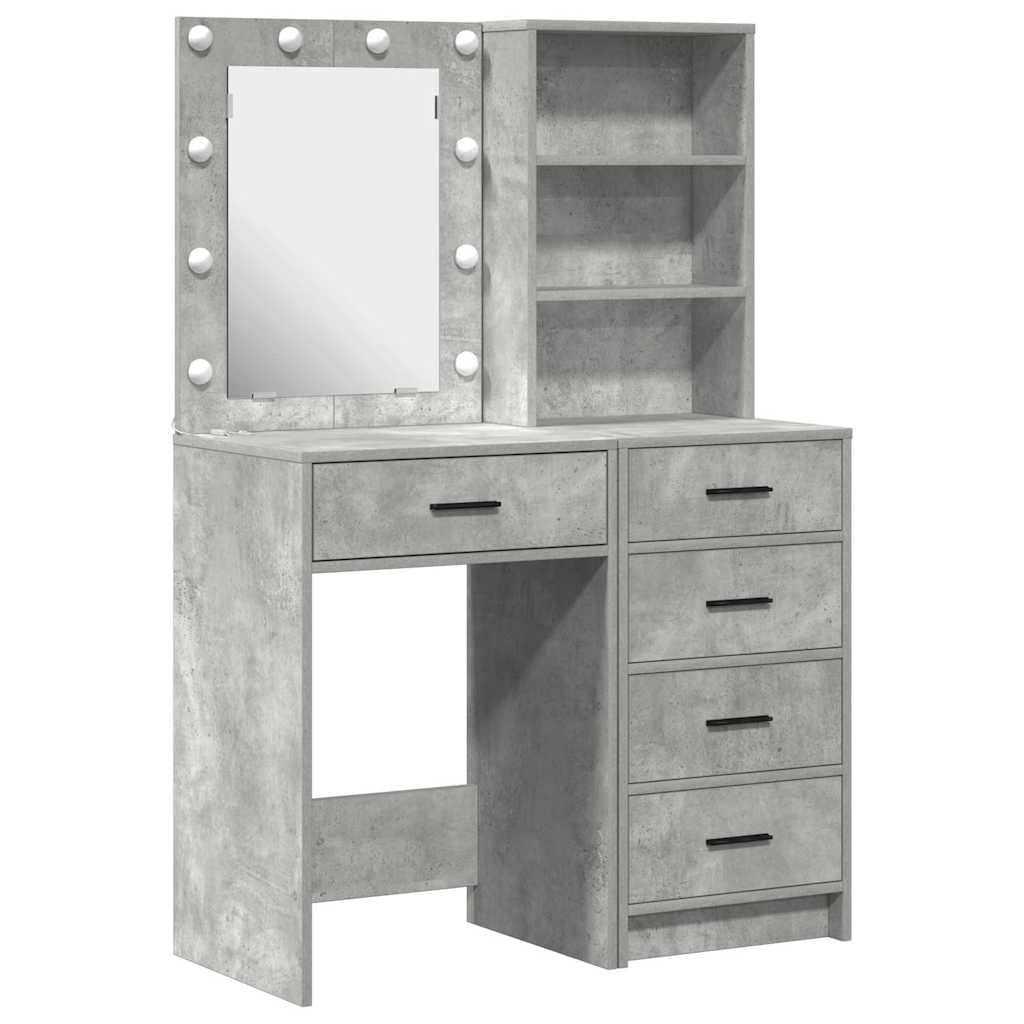 Table de Toilette 2 pc Gris 50 x 41 x 135 cm Bois d’ingénierie - XIOS
