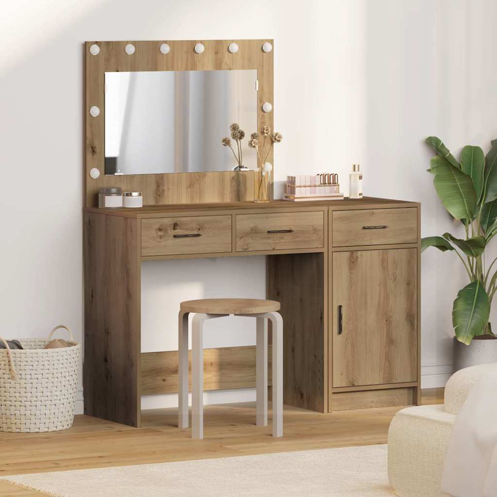 Table de Toilette 2 pc Marron 40 x 41 x 75 cm Bois d'ingénierie - XIOS