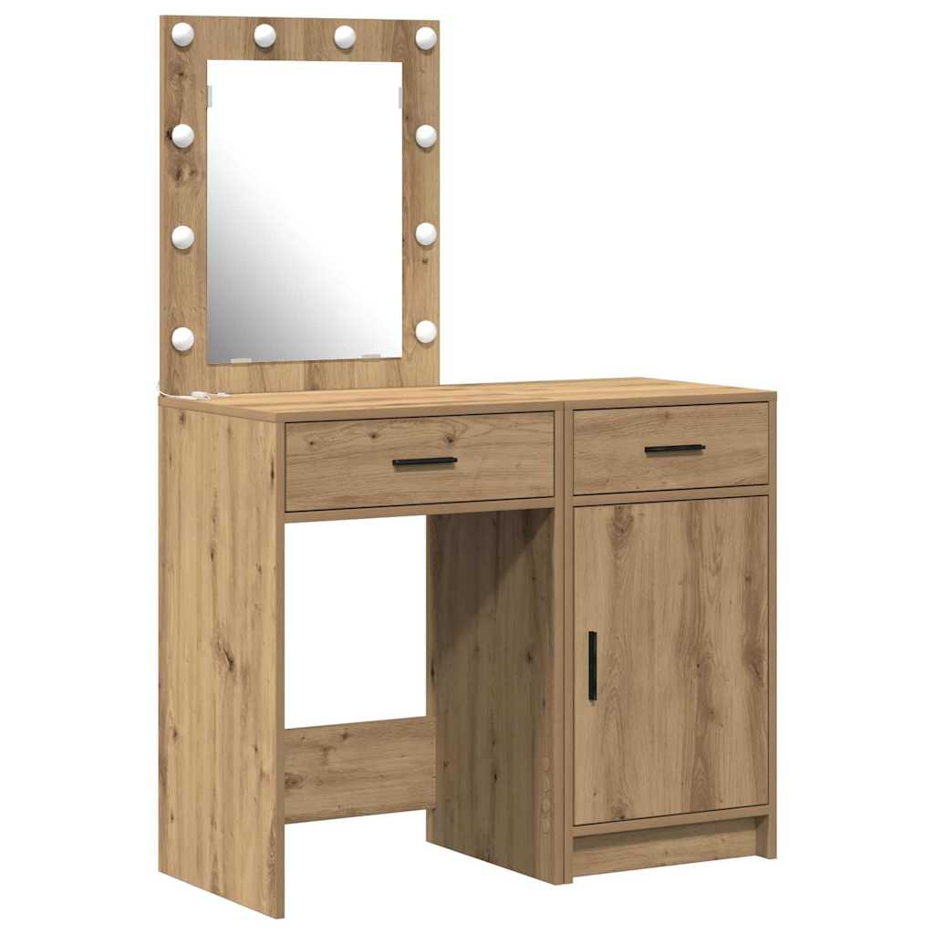 Table de Toilette 2 pc Marron 50 x 41 x 135 cm - XIOS