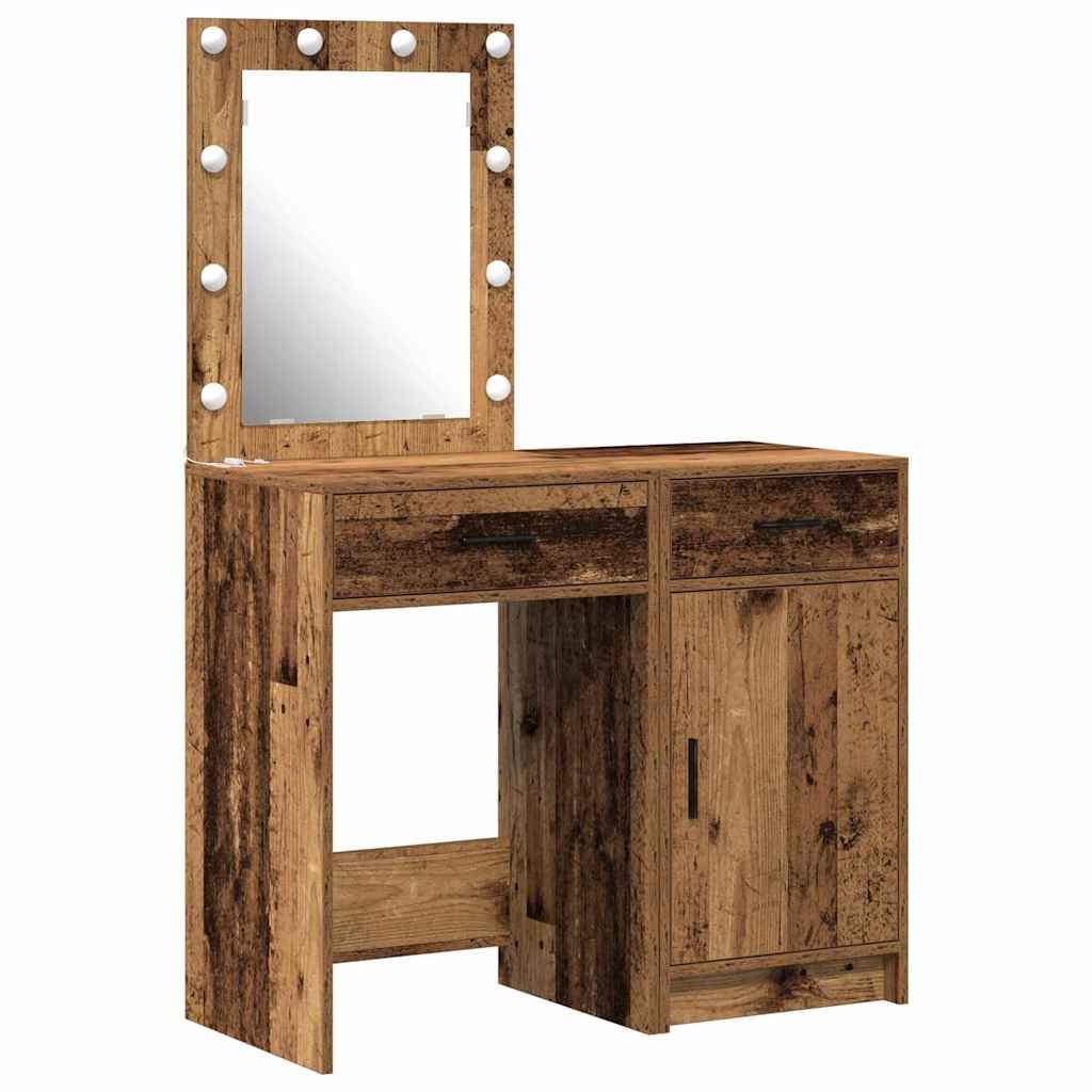 Table de Toilette 2 pc Marron 50 x 41 x 135 cm - XIOS