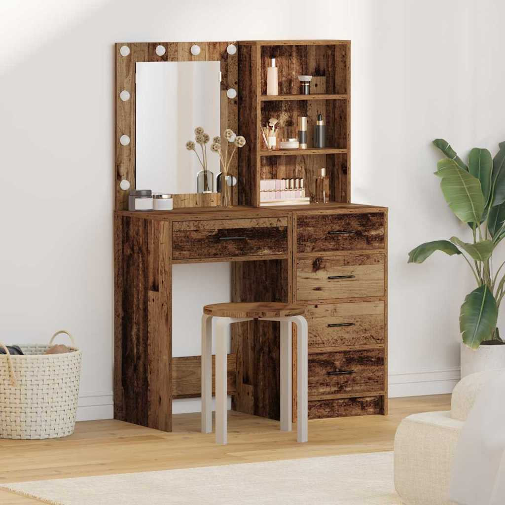 Table de Toilette 2 pc Marron 50 x 41 x 135 cm - XIOS