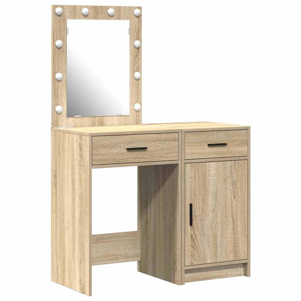 Table de Toilette 2 pc Marron 50 x 41 x 135 cm - XIOS