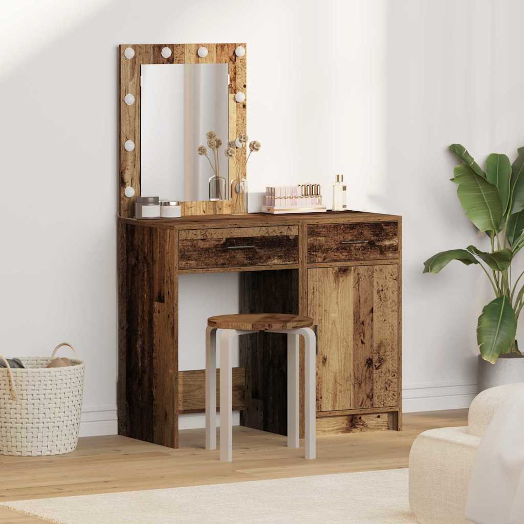 Table de Toilette 2 pc Marron 50 x 41 x 135 cm - XIOS