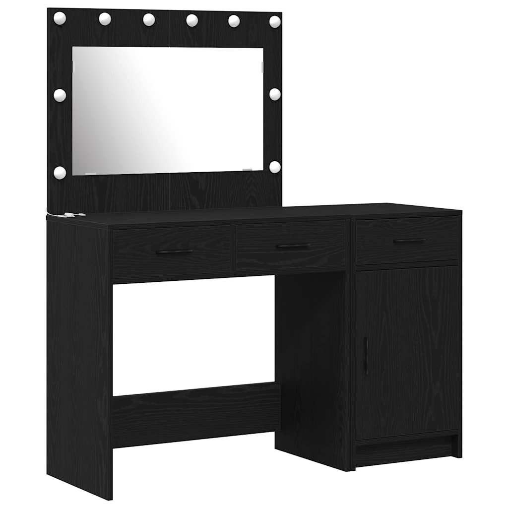 Table de Toilette 2 pc Noir 40 x 41 x 75 cm Bois d'ingénierie - XIOS