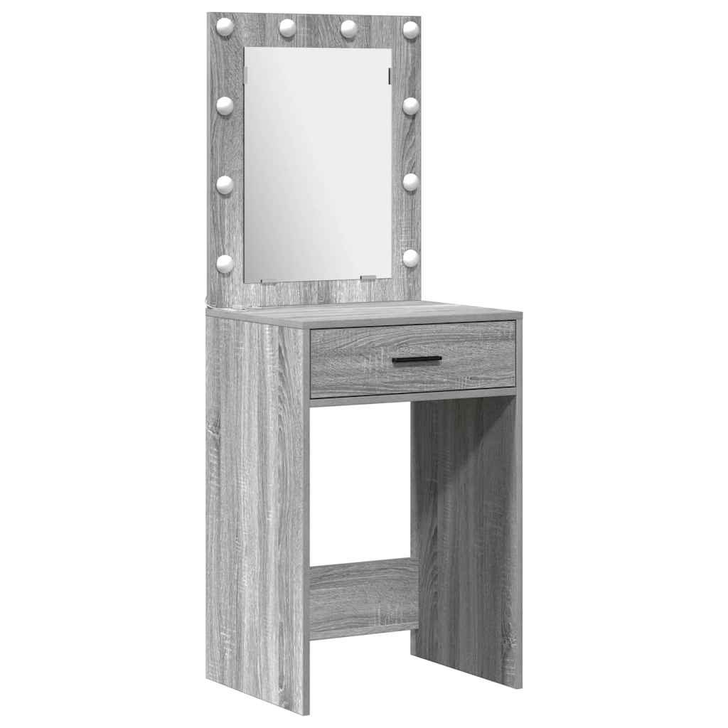 Table de Toilette 3 pc Gris 40 x 41 x 135 cm Bois d'ingénierie - XIOS