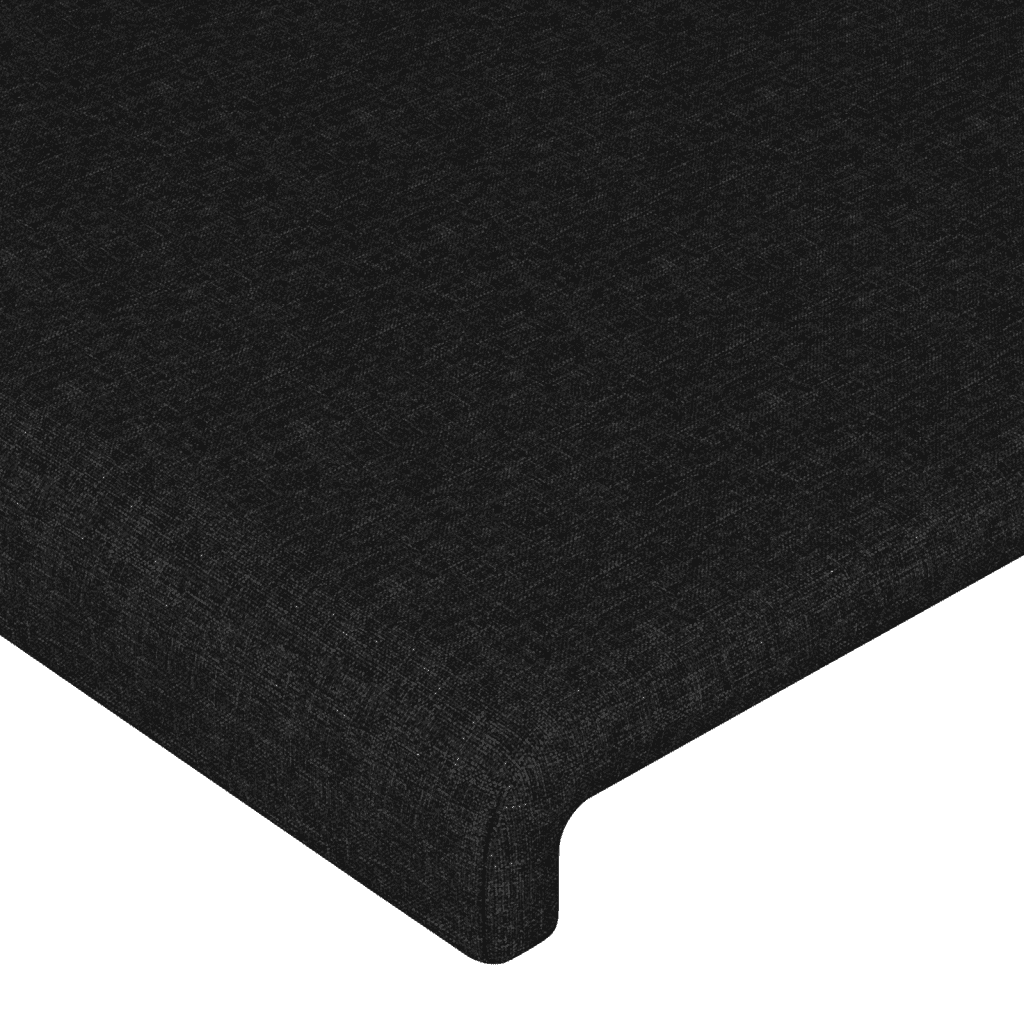Sommier à lattes de lit avec matelas Noir 140x190 cm Tissu