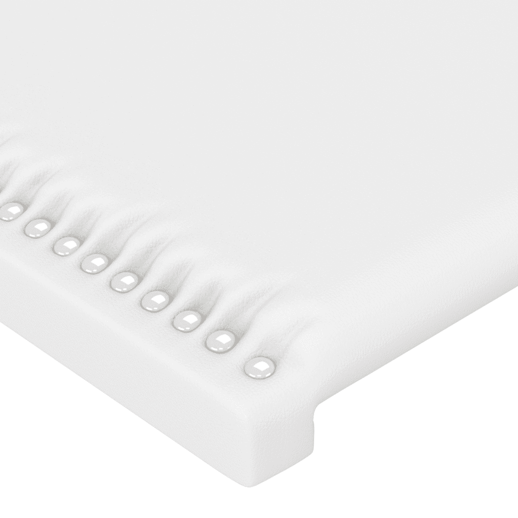 Sommier à lattes de lit avec matelas Blanc 120x200cm Similicuir