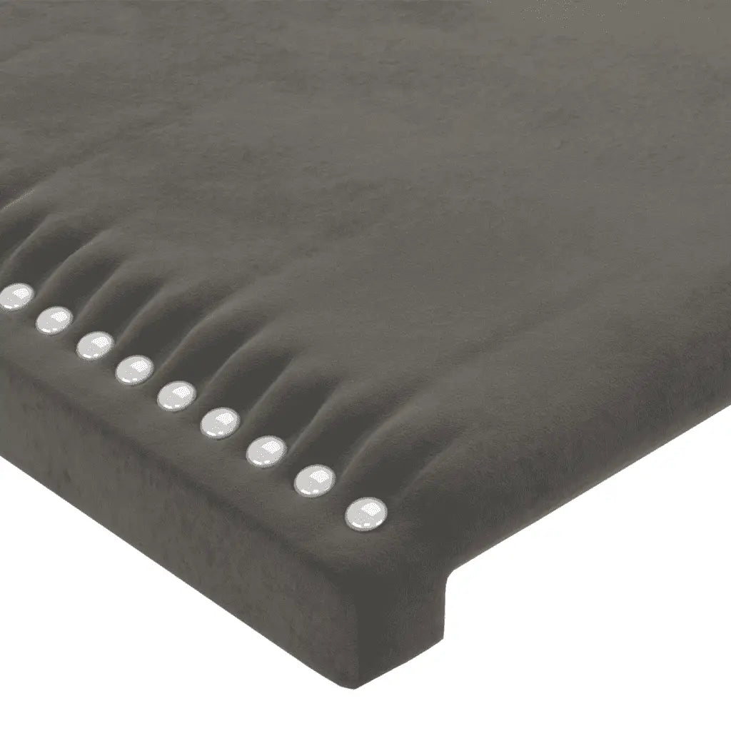 Sommier à lattes de lit et matelas Gris foncé 140x190cm Velours - XIOS