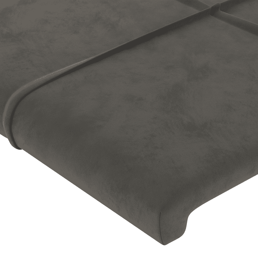 Sommier à lattes de lit et matelas Gris foncé 90x190 cm Velours