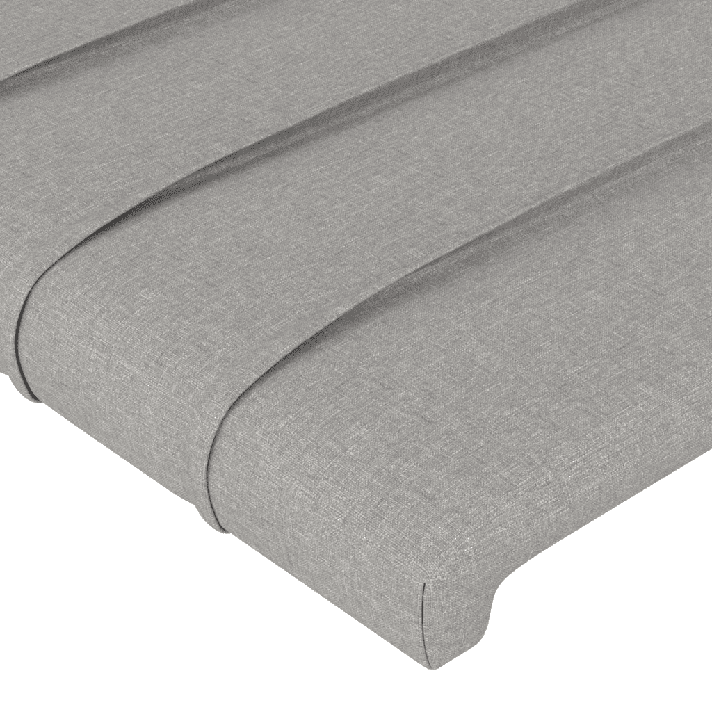 Sommier à lattes de lit avec matelas Gris clair 100x200cm Tissu